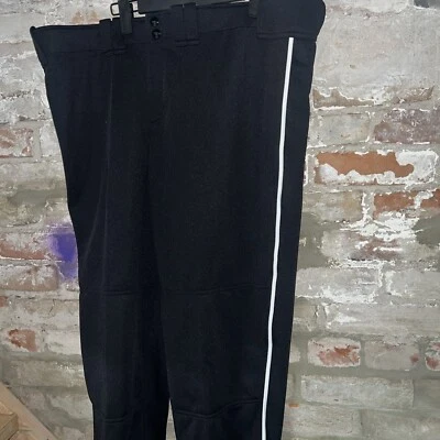 Nwt Mizuno Adult Women Piped Fastpitch Softball Pants Black W White Size Xxl - Image 1 of 3