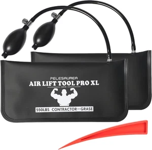 Air Wedge Bag 2 Stück, aufblasbare Air Shim mit Hebeleisen, handelsüblicher Luftkeil - Bild 1 von 12