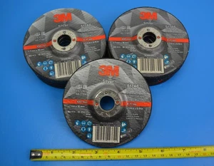9 x 3M Silber T27 Niedergepresste Zentrierschleifscheibe 100 mm x 7 mm x 16 mm 51746 A36 - Bild 1 von 3