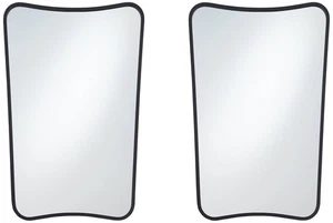 Uttermost Segundo Black Metal 22" x 34" Wall Mirrors Set of 2 - Picture 1 of 7