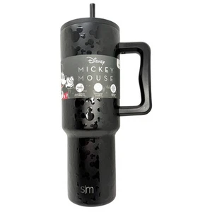 Disney Simple Modern Mickey Mouse Ears Black Stainless Steel Tumbler Mug 40 oz - Picture 1 of 12