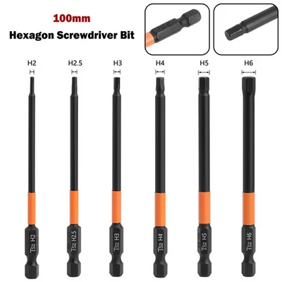 Shank Diameter Pneumatic Bit Screwdriver Manual Tools 1/4 Inch Hex Hex - Image 1 of 4