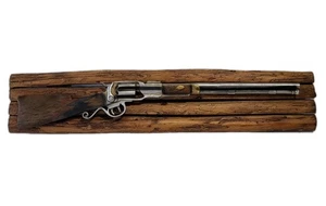 Holzmontiertes Harz Gewehr Wanddekor 30”x 6” rustikale Scheune Höhle Garage Western - Bild 1 von 14