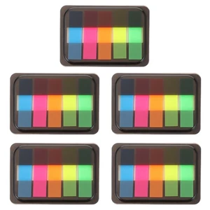 5 Boxes Fluorescent Sticky Memo Notes Self-adhesive Notes Index Tabs - Picture 1 of 12