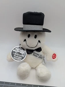 Smile Face Millennium Tickle Wiggle Plush Sounds Happy New Year 2000 Stuffed - Picture 1 of 11