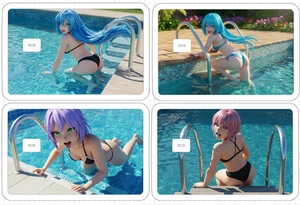 Sexy Anime Girl Kredit Debit ATM Karte Skin Aufkleber Japanisch Ecchi Ahegao Japan - Bild 1 von 7