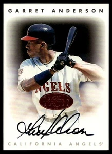 1996 Leaf Signature Series Autographs Bronze Garret Anderson Auto California - Picture 1 of 2