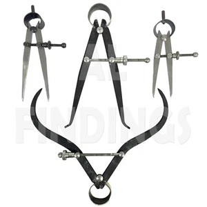 Stahl Trenner Messschieber Alle Größen Innen Außen Maßnahme 7.6cm, 10.2cm, - Picture 1 of 16