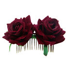 Rose Hairpin Bridesmaid Wedding Women Hair Accessory Bridal Flower Hair Comb 9