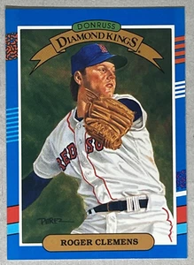 Roger Clemens, 1991 Donruss Diamond Kings #9, Boston Red Sox. Freshly Opened!! - Picture 1 of 2