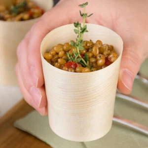 Wooden Water Cups Drink Cup Wooden Cups Dessert Tasting Cups Outdoor Tableware - Picture 1 of 12