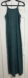 Karen Kane Women’s Size 12 Green Embroidered Floral 100% Linen Maxi Dress - Picture 1 of 17