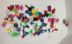 ABC Perline Artigianali a Forma di Lettera Grosse 96 Pezzi Multicolore 3/4" - Foto 1 di 4