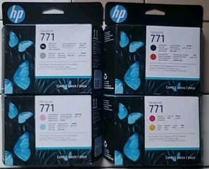 Genuine HP 771 Printhead FULL Set NEW - CE017A CE018A CE019A CE020A EXP. 2026 - Bild 1 von 2