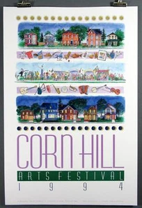 Impresión de póster del Festival de Artes de Corn Hill Rochester NY 1994 Richard Harrington - Imagen 1 de 1