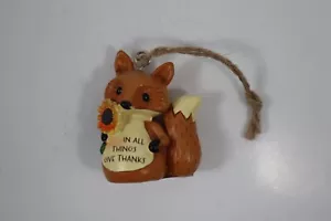 ETOP En todas las cosas dar gracias girasol FIGURA ZORRO ADORNO Ganz - Imagen 1 de 2