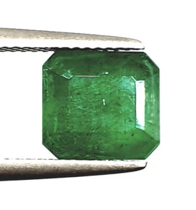 3.75cts Natural Untreated Unheated Certified Royal Zambian Emerald - Picture 1 of 5