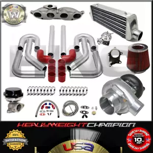 Turbo Kit T3/T4 02-06 Acura RSX DC5 Civic Si EP3 K-Series IC WG BOV Manifold RD - Bild 1 von 7