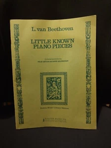 Piezas de piano poco conocidas de Beethoven 1972 edición de biblioteca de música de Boston - Imagen 1 de 4