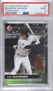 2019 Bowman Next Online Exclusive /305 Brandon Wagner #6 PSA 9 MINT