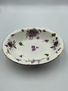 Vintage Hammersley Victorian Violets Hand Painted Oval Vegetable Bowl. - Bild 1 von 4