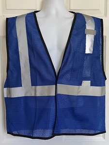 NWT Kishigo B121 Blue/Gray Security Vest - Unisex Size L-XL - NEW - Picture 1 of 8