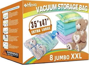 XXL Jumbo 47"x35" Vacuum Storage Bags for Blankets & Bedding, 8-Pack - Picture 1 of 6