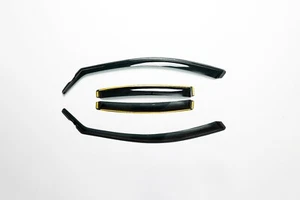 4PCS WIND RAIN TINTED BLACK DEFLECTORS WINDOW SHEILD FOR BMW F10 5 SERIES IE08 - Picture 1 of 9