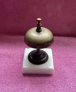 Gebrauchte antike Hotel Haustürglocke Anfang 20er Jahre Vintage auf Marmorsockel - Bild 1 von 5