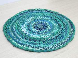 Rug Carpet Cotton Chindi Handamde Braided Area Rug Living Modern Bohemian Carpet - Picture 1 of 4