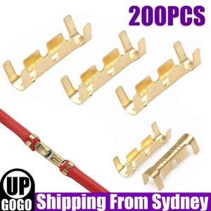 200Pcs U-shaped Brass Copper 0.5-1.5mm² Crimp Electrical Connector Wire Terminal - Picture 1 of 12
