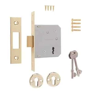 ERA Brass 67mm Case 44mm Backset 3 Lever Mortice Deadlock - Picture 1 of 2