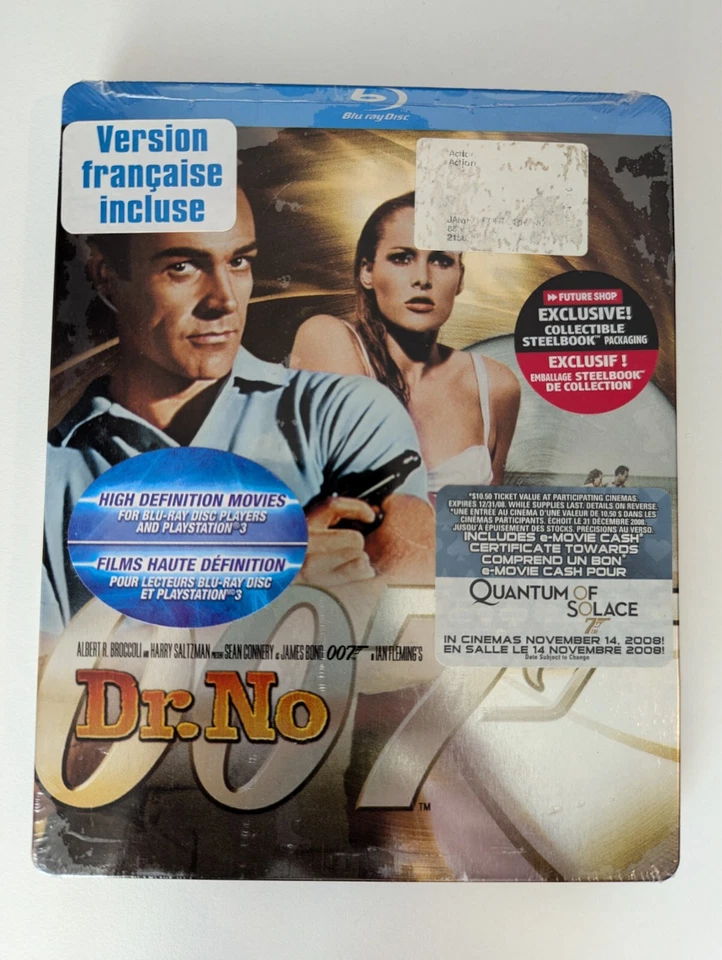 Dr.No Steelbook Blu-Ray James Bond 007 RARE OOP USA IMPORT - Image 1 of 2