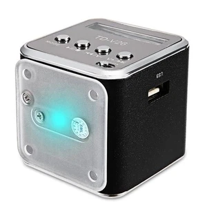 TD-V26 Mini radio FM Głośnik MP3 USB TF AUX Wyświetlacz LCD Przenośny - Zdjęcie 1 z 9