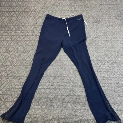 Tommy Hilfiger Navy Blue Waffle Knit Flare Leggings Lounge Pants Medium Y2K - Image 1 of 4
