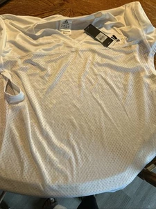 adidas men's Football Practice Jersey White Cl practice NEW!! - Picture 1 of 3