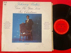 Johnny Mathis Give Me Your Love For Christmas LP Columbia Stereo Holiday VG+ - Picture 1 of 4