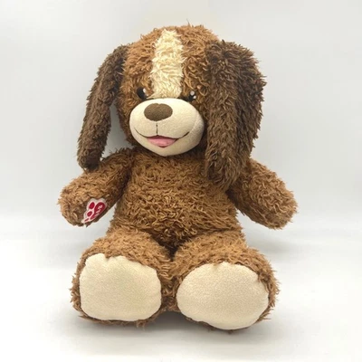 Build a Bear Workshop Playful Pup Brown Shaggy Dog Plush Stuffed Animal Toy 2018 - Image 1 of 4