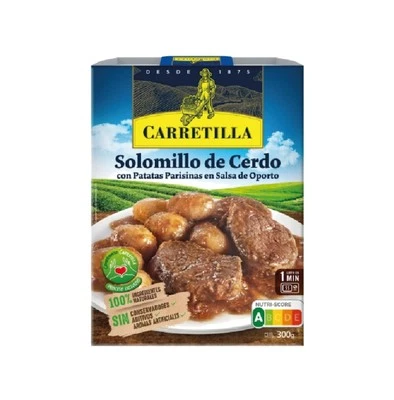 CARRETILLA Plato de solomillo de cerdo con patatas parisina al oporto 300GR - Imagen 1 de 4