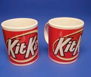 Kit Kat Galerie Mug Set of 2 Coffee 11 oz Cup Hershey Candy Company Orange White - Picture 1 of 6