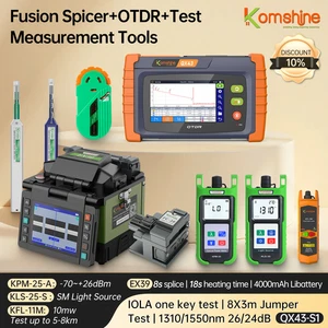 Komshine Mini EX39 Fusion Splicer + 4.3 'Touch Screen QX43 SM OTDR + OPM+OLS+VFL - Picture 1 of 22