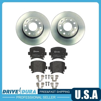 Rotores de freno de disco trasero Brembo pastillas de freno de cerámica para Audi A3 2008 Foto 1 de 4