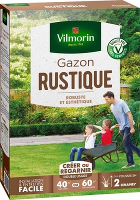 - Gazon Rustique - Robuste et esthétique 1kg Vert - Imagen 1 de 2