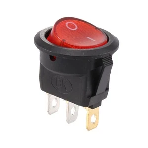 Rocker Bipolar ON OFF Red 3 Pins 220V F9S24277 - Foto 1 di 3