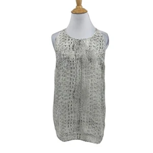 Violet & Claire Top Womens L Large Animal Print Semi Sheer Sleeveless Blouse - Picture 1 of 11