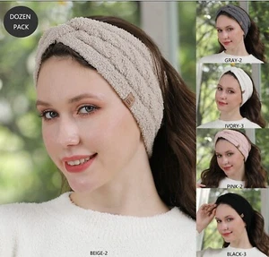 ComfyLuxe Solid Color Twist Knot & Ribbed Headbands - Picture 1 of 11