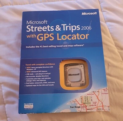 222 Microsoft Streets & Trips 2006 w/GPS Locator Navigation Software for PC New - Image 1 of 4
