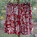 Knox Rose Red And White Floral Print Mini Skirt Size S 