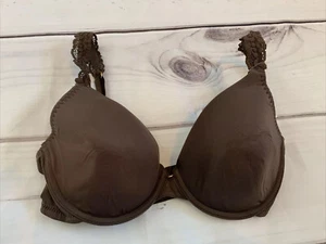 Natori womens size 32D coffee brown bra lace detail adjustable straps underwired - Bild 1 von 8