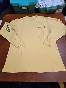 Salt Life 'WAHOO BREW' Men's MEDIUM L/S Yellow Graphic Pocket T-Shirt EUC. SB4 - Picture 1 of 11